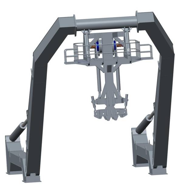 A型架吊放布置�C��A-Frame Lifting & Placing Mechanism